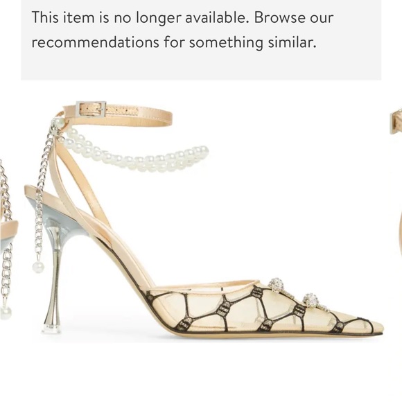 NWT SOLD OUT MACH & MACH Matilda Ankle Strap Pointed Toe Pump 38.5 - Picture 3 of 15